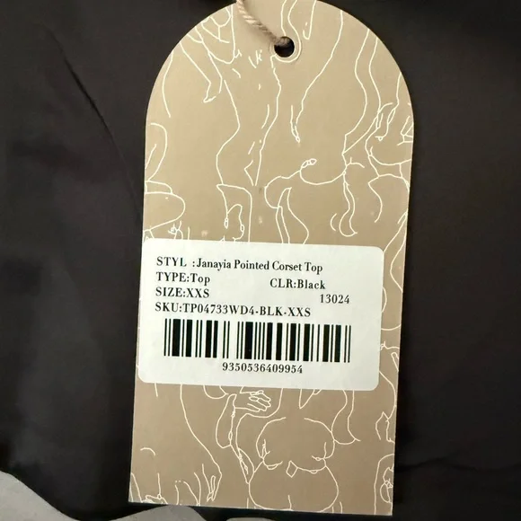 MESHKI New Elegant Black Corset Strapless Janayia Top, XXS - Picture 5 of 5